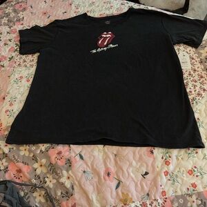 NWT Time and Tru Black Graphic The Rolling Stones T-Shirt (L)